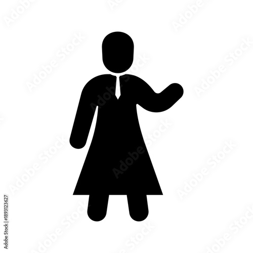 Businesswoman icon illustration in line style. Perfect for website mobile app presentation. Suitable for any user interface and user experience