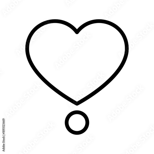 Valentine heart icon. Heart shape Isolated on white background.