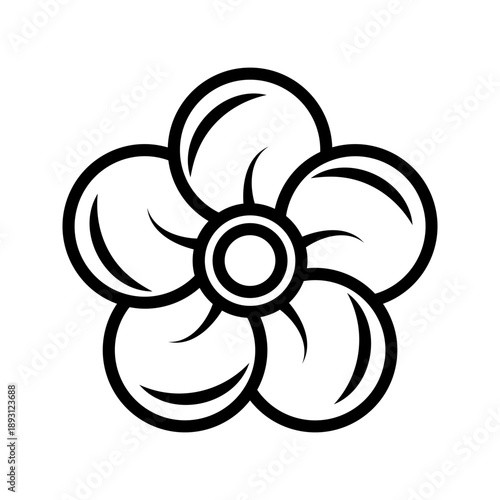 Happy Chinese New Year and Japanese icons. Flower icons. Oriental icons of Asian Chinese New Year holiday decorations in vector format.