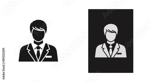 Business man face mask professional corporate Vector