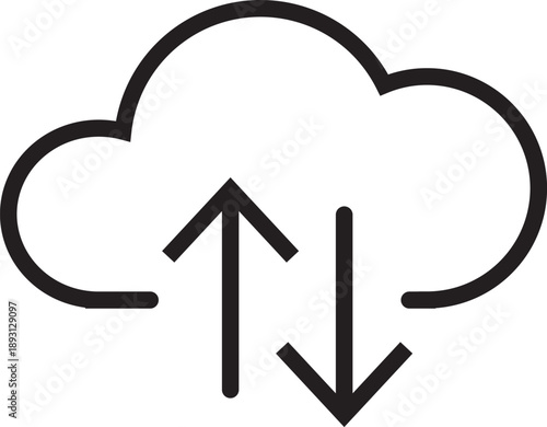 Cloud Storage And Data Transfer Icon