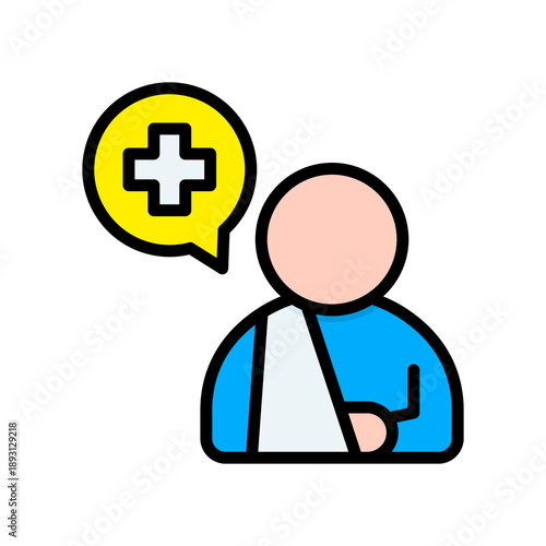 Injury lineal color icon