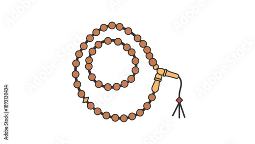 Coiled Prayer Beads with Tassel.