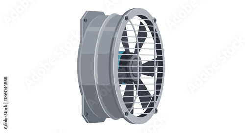 Industrial exhaust fan for ventilation systems, designed for efficient air circulation in commercial spaces