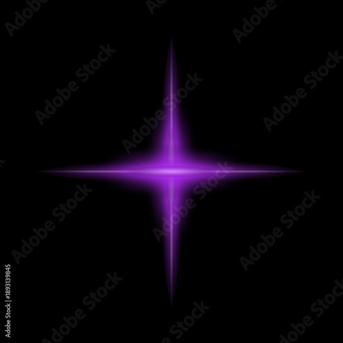 Svg Glowing cross purple light line with radiant shine and beam effect. Futuristic energy streak with shimmer, flare, and neon glow. Perfect for digital highlights. Svg illustration