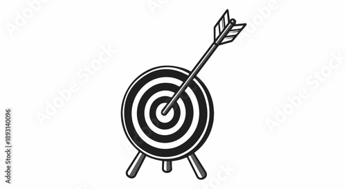 Goal Achievement and Target Success Business Icon
