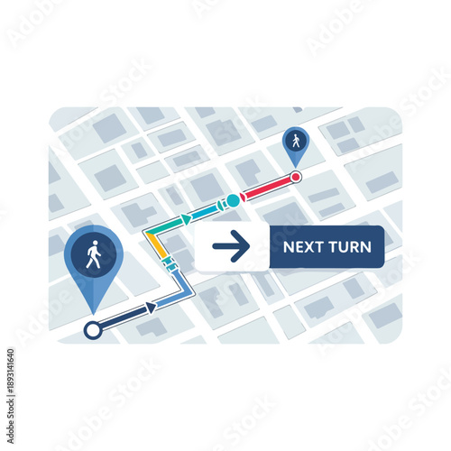 GPS Navigation Map with Directions and Route.