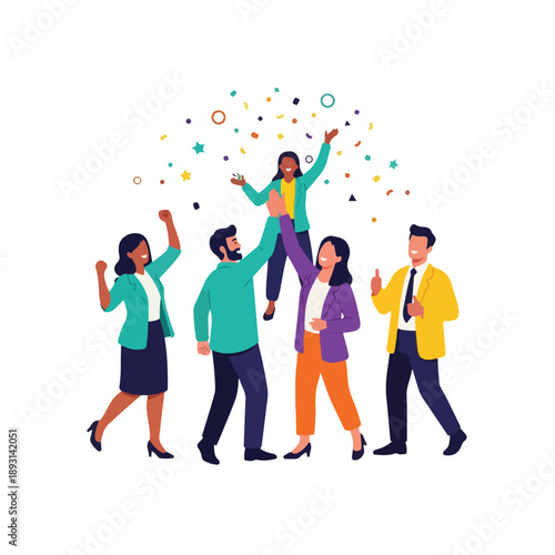 Group of People Celebrating Success Together.