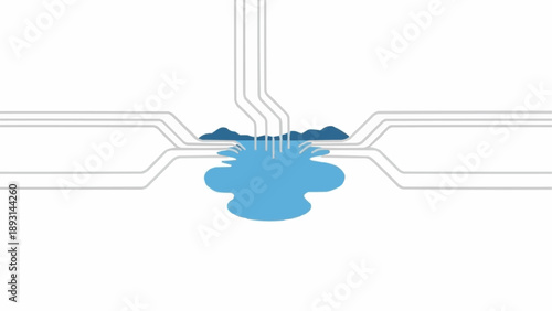 Blue Liquid Dripping From Pipe.