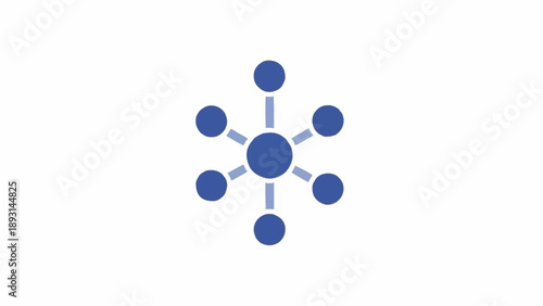 Blue Network Structure with Central Node.