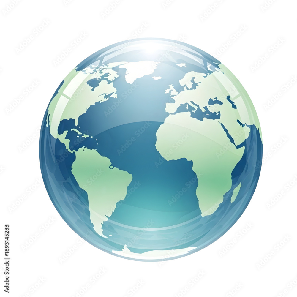 Fototapeta premium Globe Icon with Americas