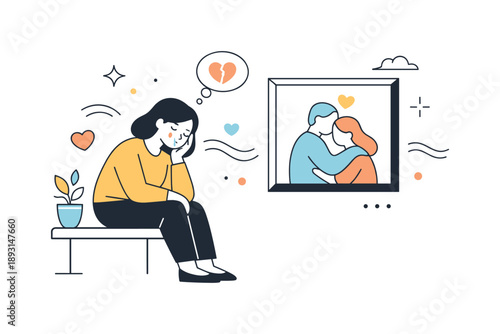 Artistic Emotional Response. Art and emotional connection. A calm scene of a viewer emotionally responding to artwork through posture and expression. Subtle