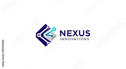 Modern business logo design featuring a professional company icon and vector technology symbol for an innovative internet concept web sign