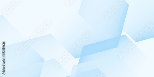 Background abstract blue sky with transparent shapes square. Light gradient vector banner. Pastel blue blur backdrop. eps 10