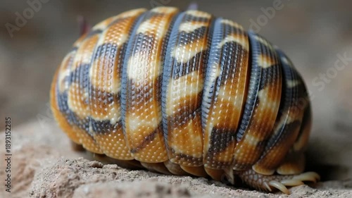 Babyarmadillo rollt sich