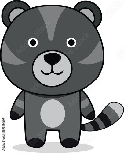 Wallpaper Mural Adorable bear character in flat cartoon vector style. Great for kids illustration, mascot design, stickers, games, nursery art, and animal themes. Torontodigital.ca