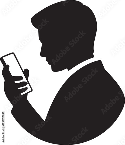 A silhouette of a person wearing a backpack with a white outline