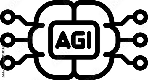 AGI icon. Vector line icon