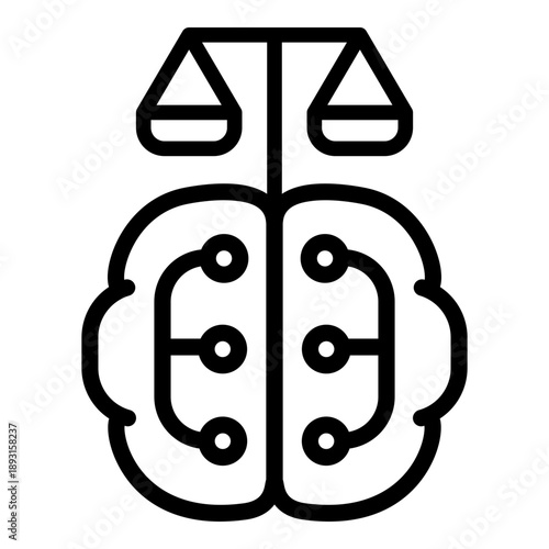 AI Bias icon. Vector line icon