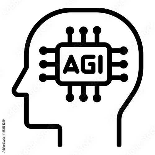 AGI icon. Vector line icon