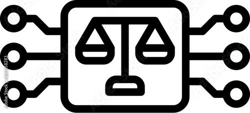 AI Ethics icon. Vector line icon