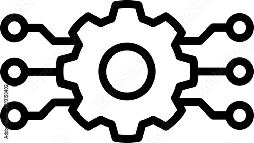 Inference Engine icon. Vector line icon