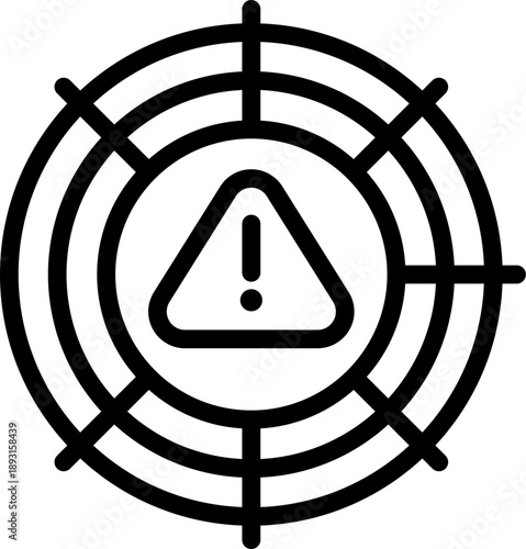 Threat Detection icon. Vector line icon
