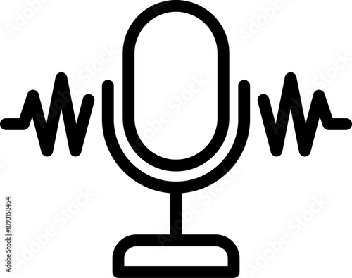 Voice Recognition icon. Vector line icon