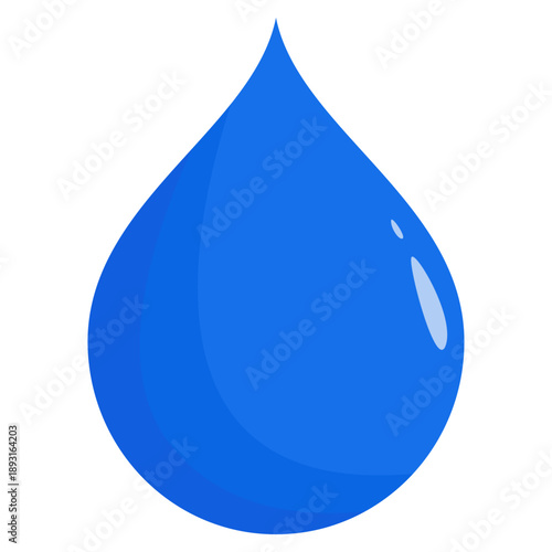 blue drop of water