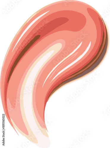 Raw beef steak slice fresh meat food illustration isolated on white background butcher shop cooking protein vector graphic