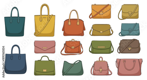 Fashion Handbags Collection - Various Styles and Colors