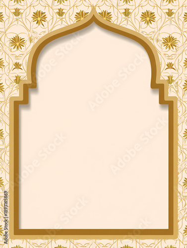 Elegant Floral Islamic Frame for Eid Mubarak