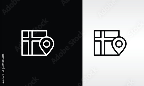 Street Map Vector, Icon Or Logo Sign Isolated Symbol Illustration