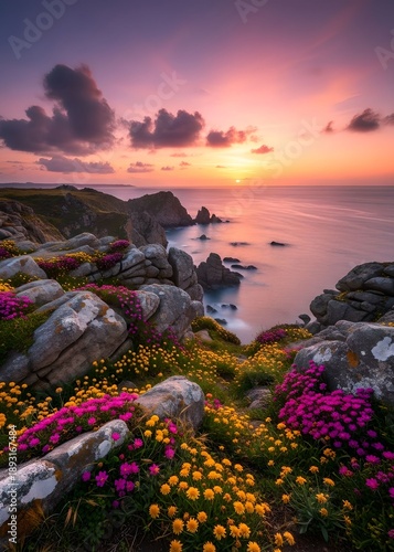 sunset over the river