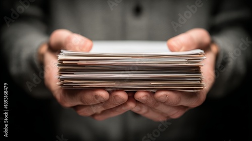 Hands hold asylum paperwork tightly in a moment of stress and uncertainty while preparing for important legal processes