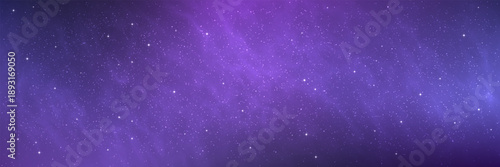 Space background. Beautiful starry texture with color gradient. Infinity universe with shining stars. Milky Way galaxy wallpaper. Glowing night sky. Outer space backdrop. Vector illustration.