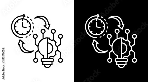 Future Technology  White Icon Set Design