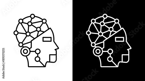 Digital Evolution  White Icon Set Design