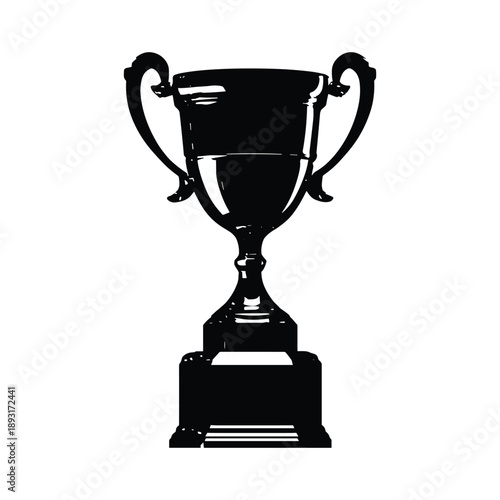 Trophy cup black silhouette icon