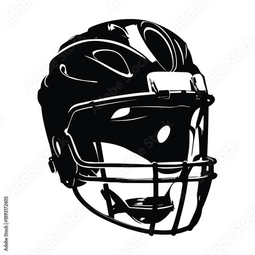 American Football Helmet Front View Vector