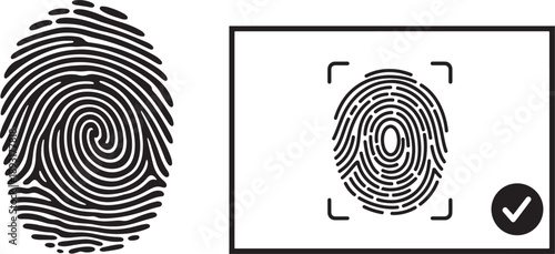 A black fingerprint illustration representing identity, security, and forensic investigation