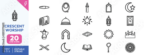 Crescent Worship Religious Symbols.