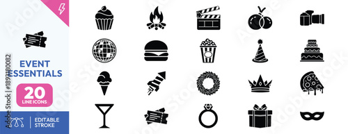 Event Planning Icon Set.