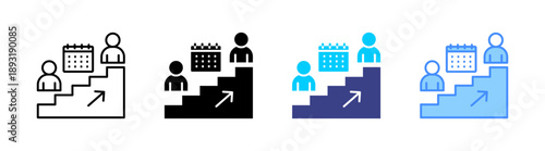 Succession Planning icon set multiple style collection