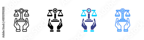 Ethics icon set multiple style collection