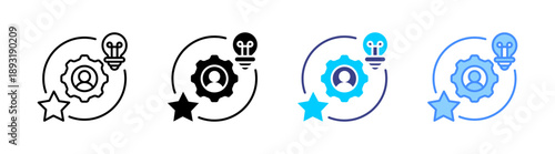 Talent Management  icon set multiple style collection
