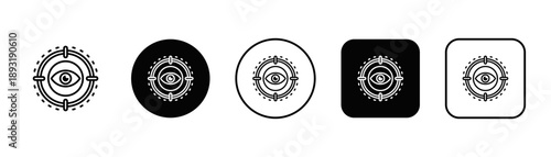 Focus Icon White And Black Background Style