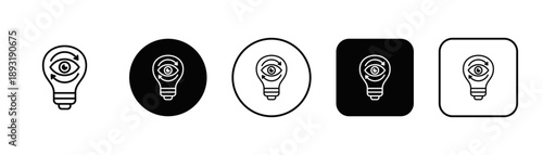 Insight Icon White And Black Background Style