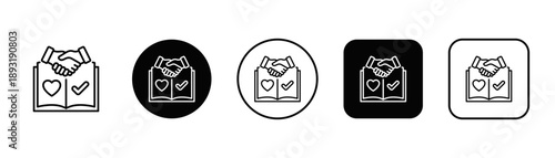 Honesty Icon White And Black Background Style