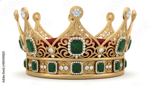 golden crown isolated on white background